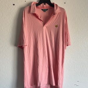 Masters Tech Polo Men’s XXL pink athletic Performance Short Sleeve Golf Augusta